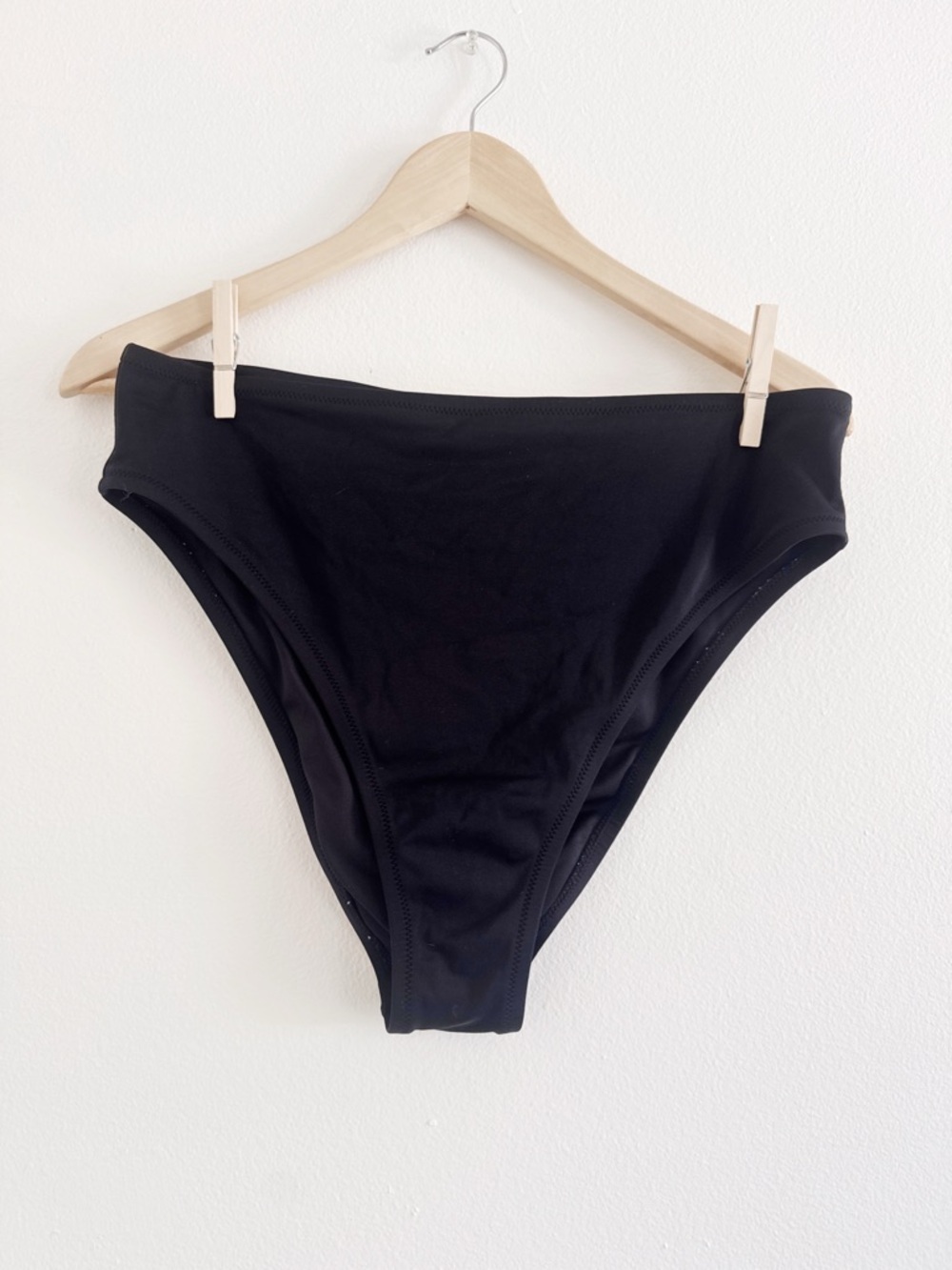 Shade & Shore Black High-Waist Swim Bottom large